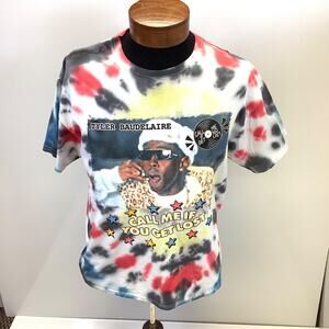 Tyler the Creator Baudelaire Call Me If You Get Lost Tye-Dye Tour T-Shirt Mens L